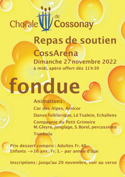 Affiche Repas de Soutien 2022